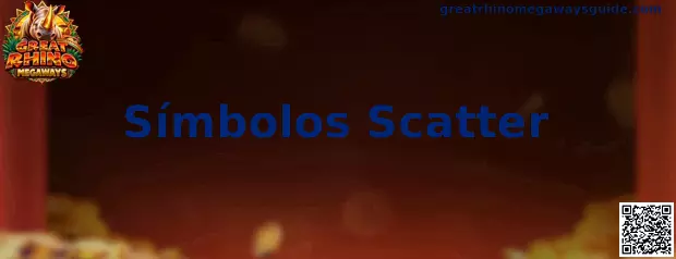 Referencia visual de los Símbolos Scatter en Great Rhino Megaways