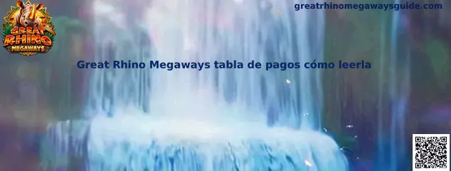Referencia visual para aprender a interpretar la tabla de pagos de Great Rhino Megaways
